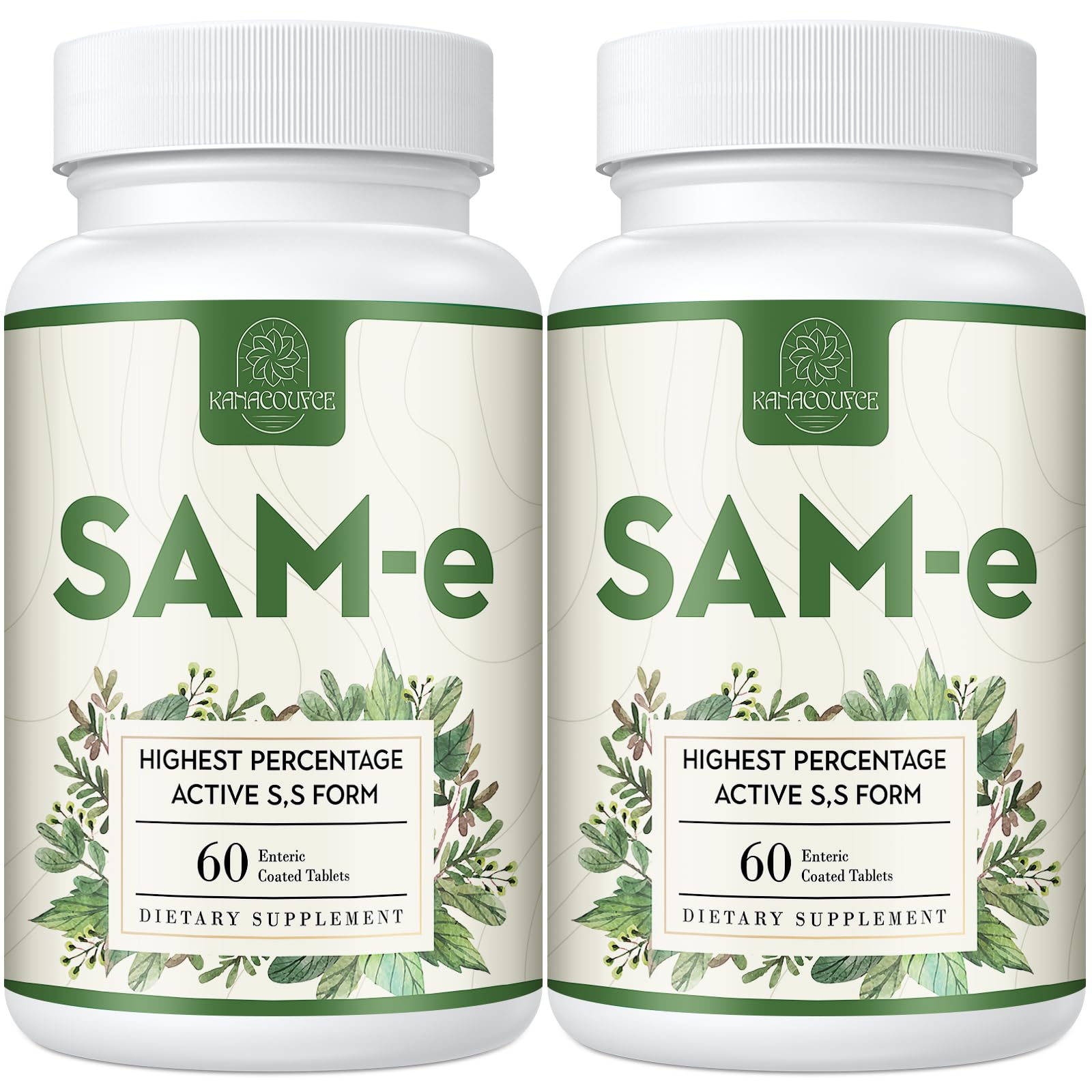 Kanacoufce SAM-e 1100mg bottle front view for daily mood support.