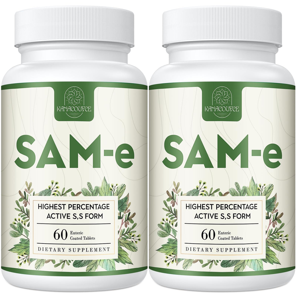 Kanacoufce SAM-e 1100mg bottle front view for daily mood support.