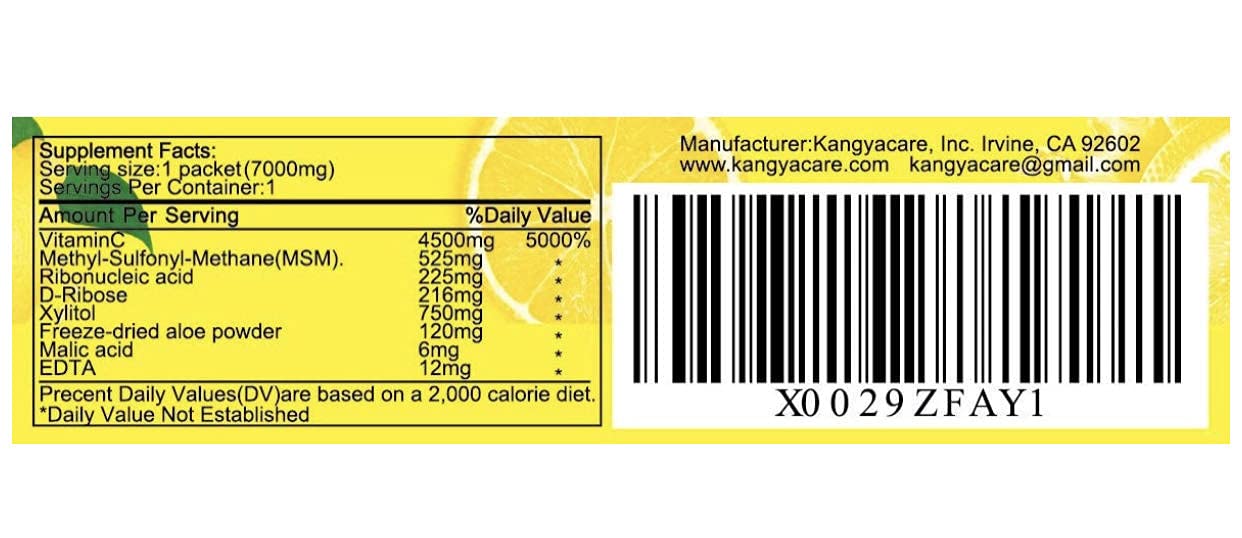 Kangyacare Active C neutral-taste sachet for easy drinks.