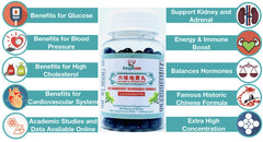 Kangyacare Liu Wei Di Huang Wan pill close-up highlighting herbal formula