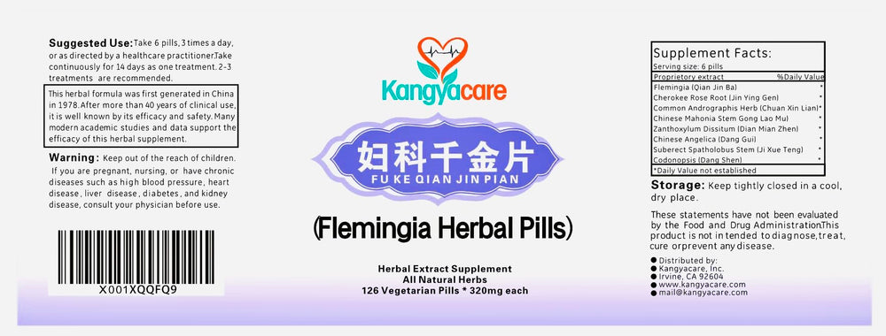 Two-bottle Kangyacare Qian Jin Pian package for pelvic comfort support.