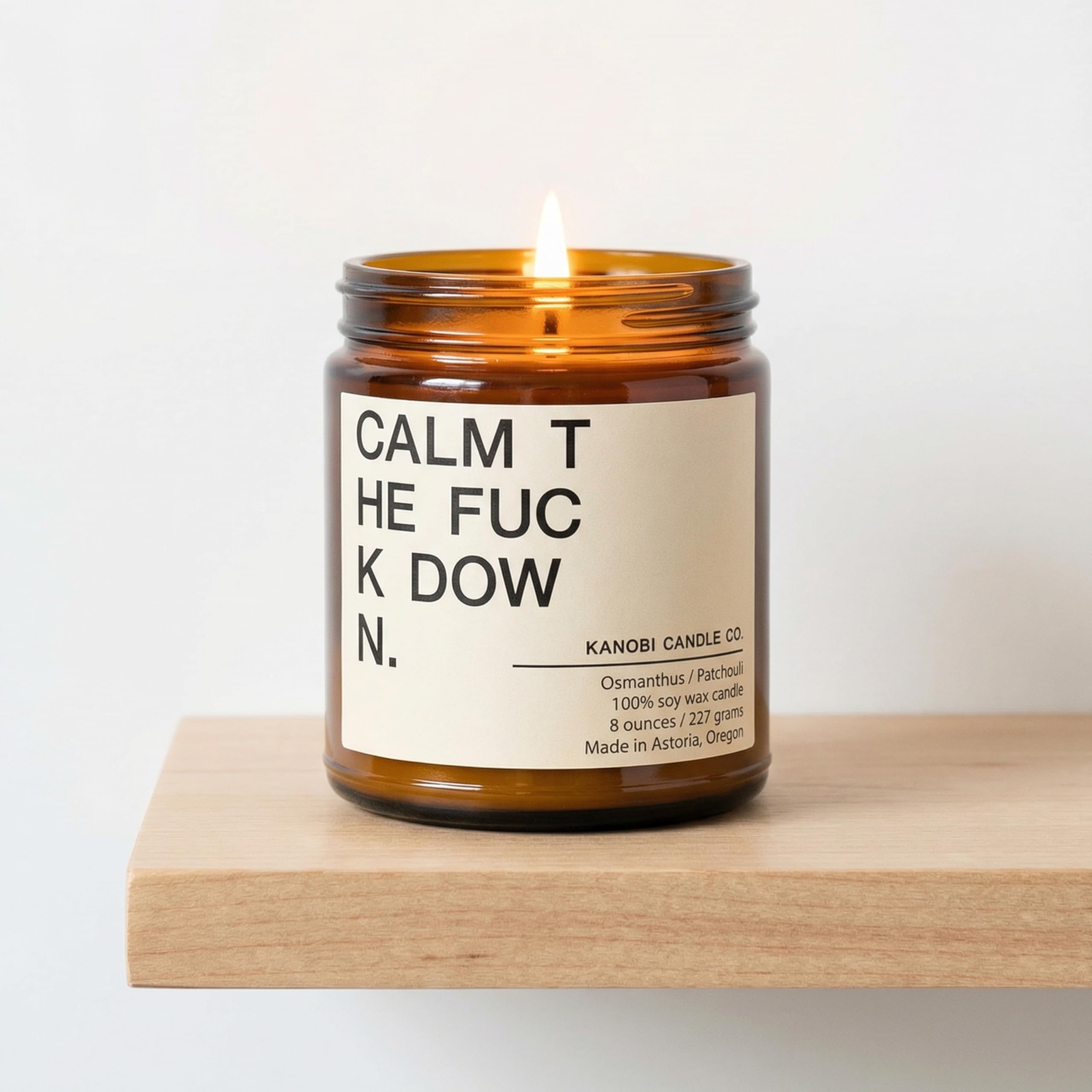 Kanobi Candle Co. Patchouli Osmanthus wax closeup highlighting natural soy and premium fragrance