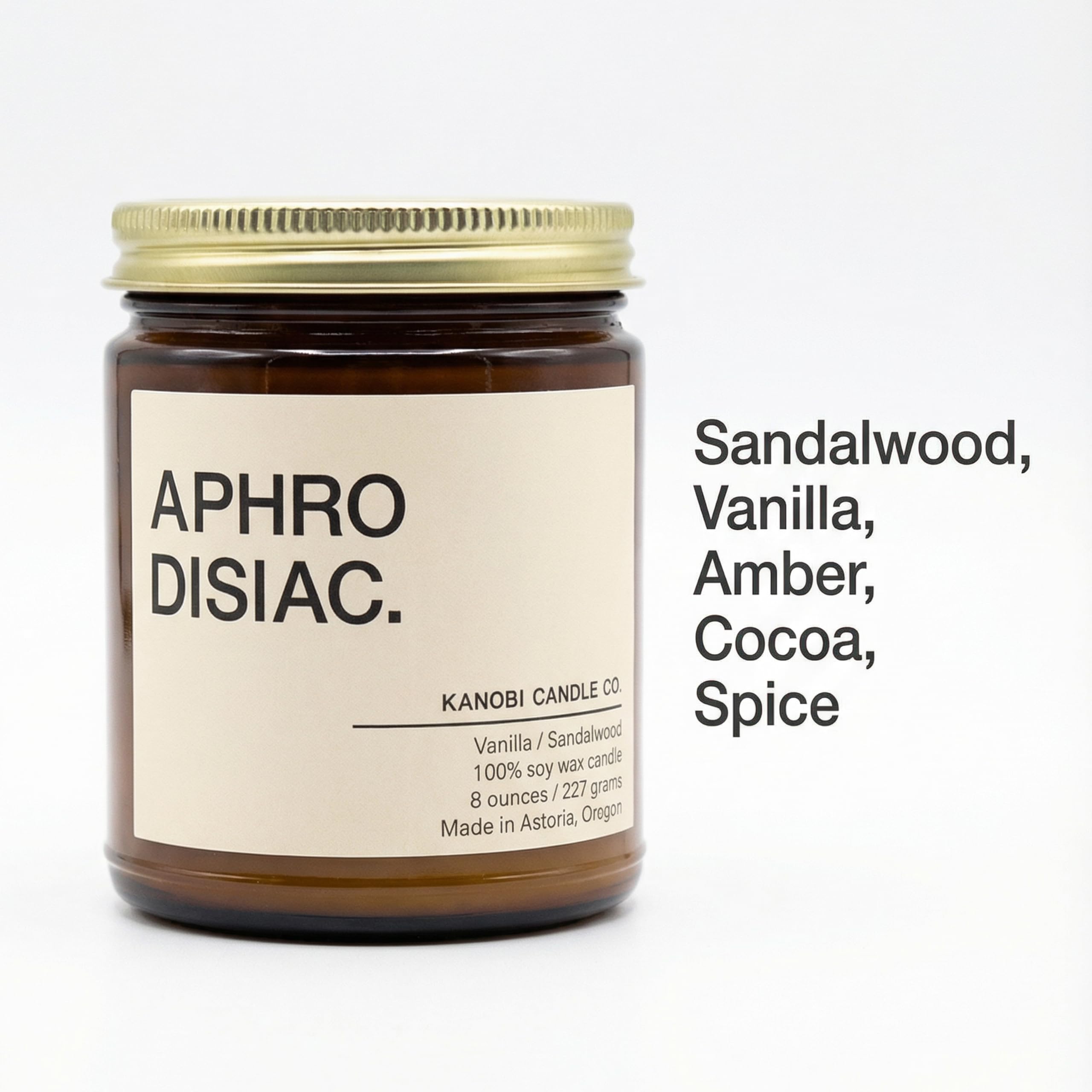 Close-up of Kanobi Candle Co Vanilla & Sandalwood cotton wick for steady burn