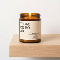 Kanobi Candle Co. Tobacco & Vanilla wax pour highlighting hand-poured craftsmanship