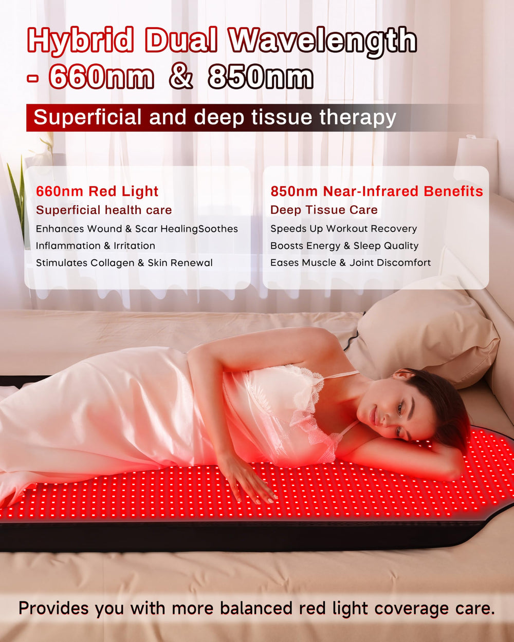 Kaoudt adjustable therapy modes and brightness levels tailor sessions to your needs.