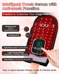 Kaoudt red light glove zipper design for easy on/off