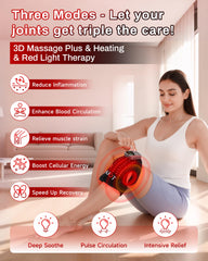 Kaoudt knee massager heat therapy panel delivering soothing warmth.