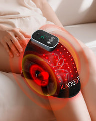 Kaoudt knee massager wearable fit demonstrates ergonomic design for comfortable use.