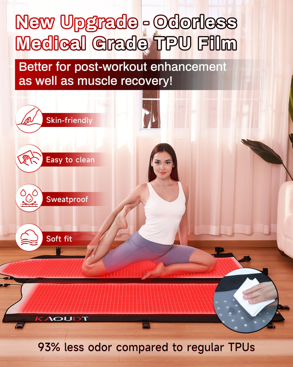 Kaoudt therapy modes with constant and pulsed light for customization