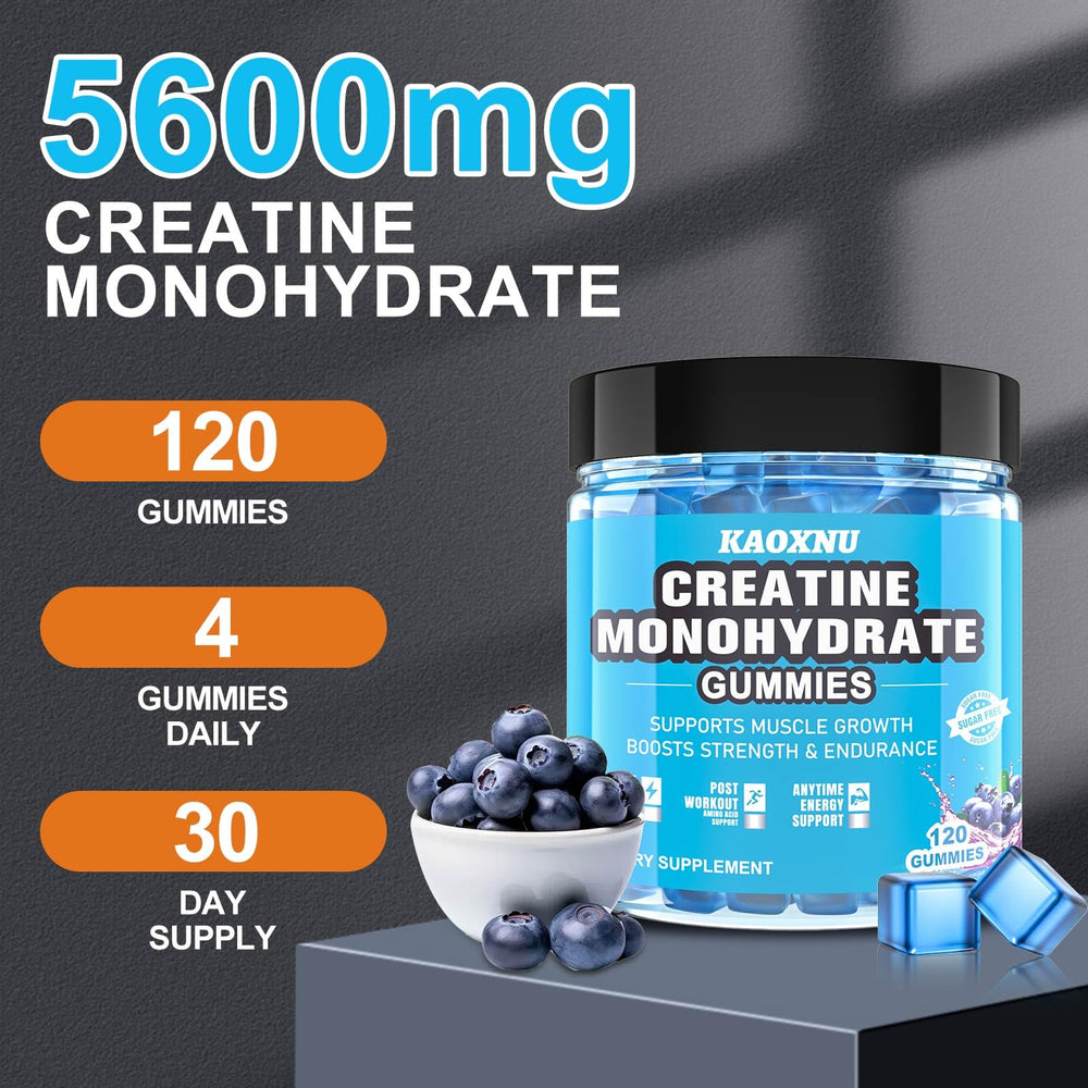 KAOXNU Creatine Gummies chewy-texture close-up shows enjoyable, easy-to-chew format.