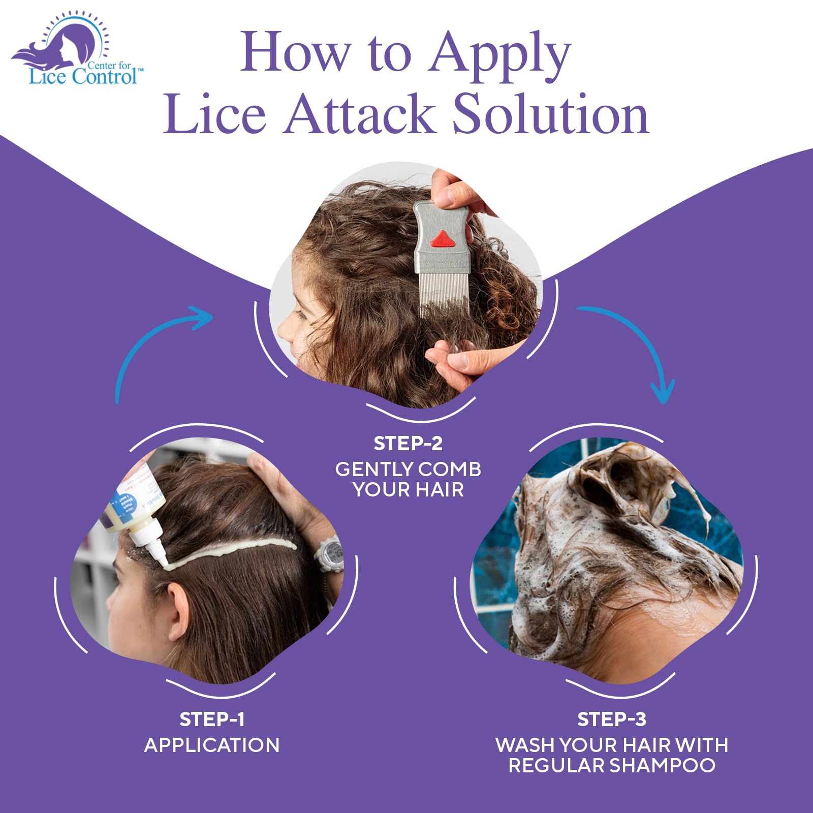 Kapow lice comb set close-up for thorough nit removal and detangler use.