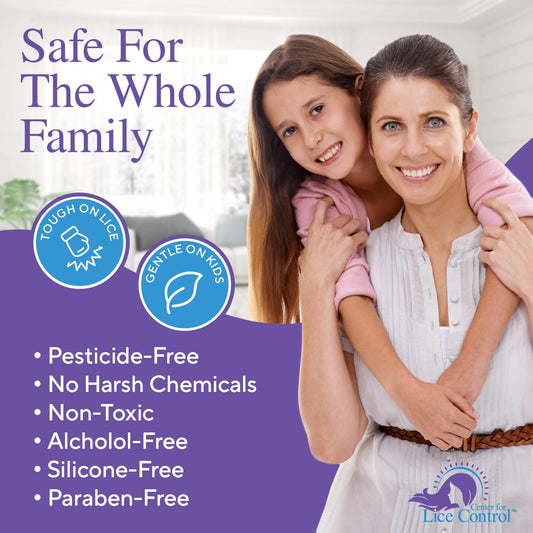Kapow lice egg removal action shows thorough coverage with a non-toxic approach.
