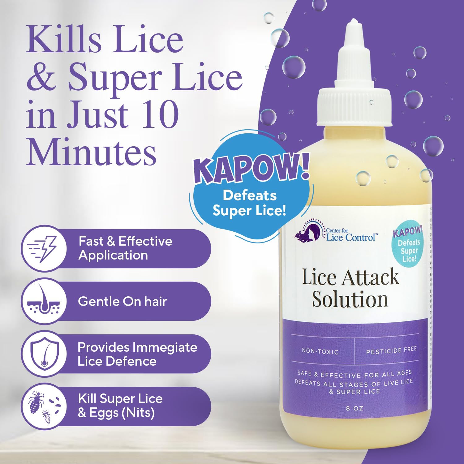 Kapow pleasant scent shampoo emphasizes a pleasant treatment experience for users.