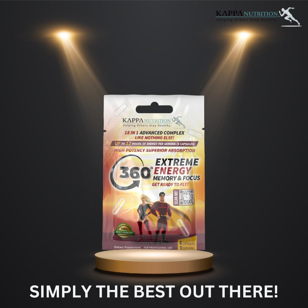 Kappa Nutrition 360 Extreme Energy sachets ready for daily use.