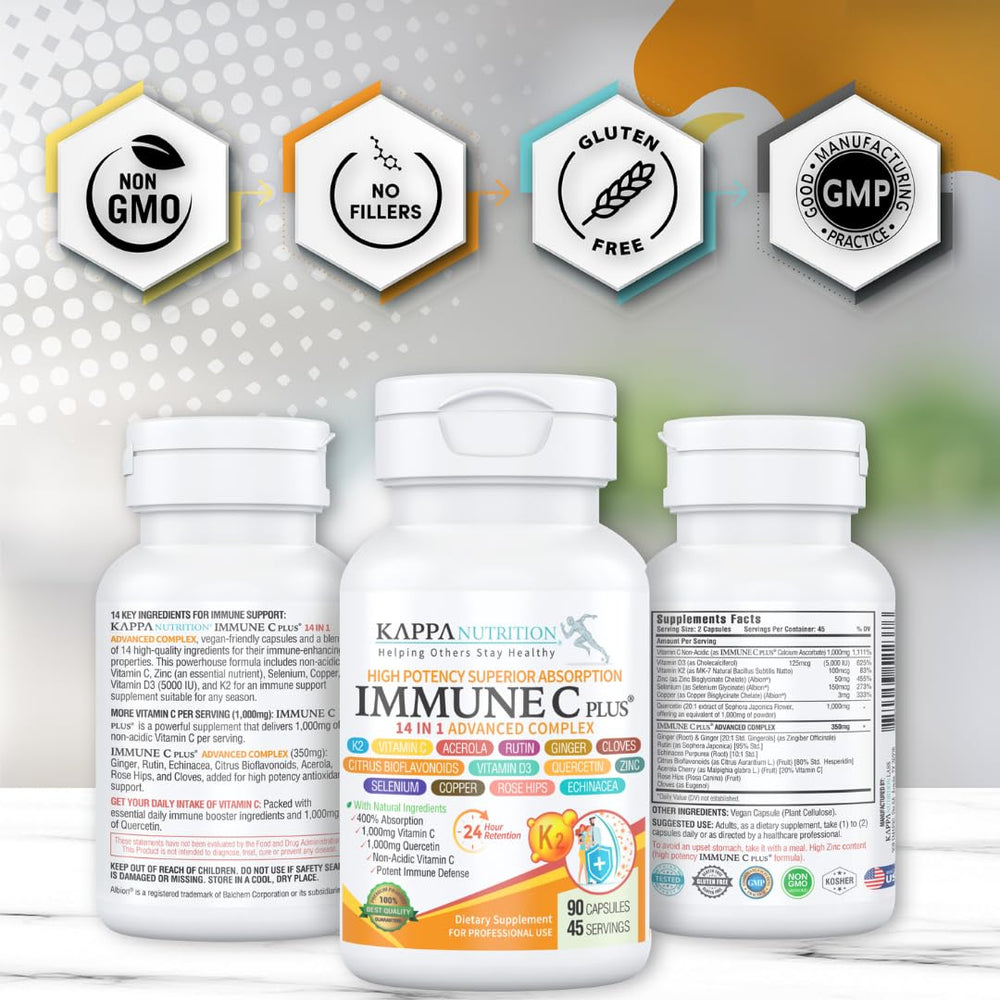 KAPPA NUTRITION Immune C Plus daily use setup with water glass
