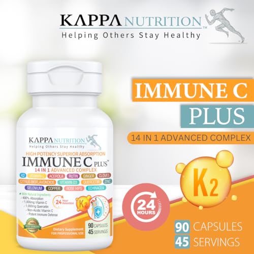 KAPPA NUTRITION Immune C Plus ingredients chart highlighting bioavailability