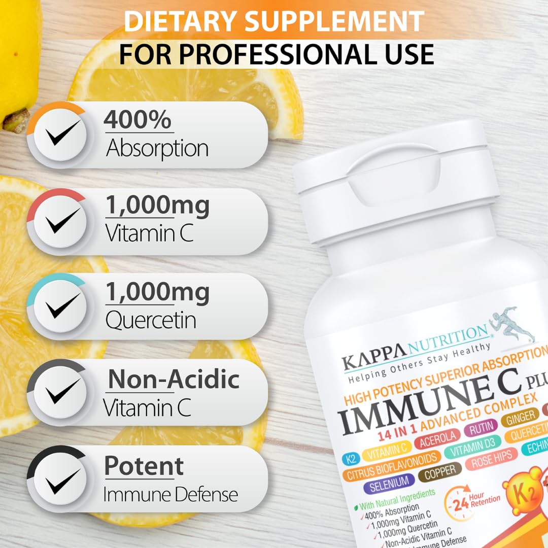 KAPPA NUTRITION Immune C Plus made in USA seal indicating quality control