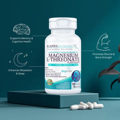 Kappa Nutrition MagBrain bottle with notebook for mental clarity.