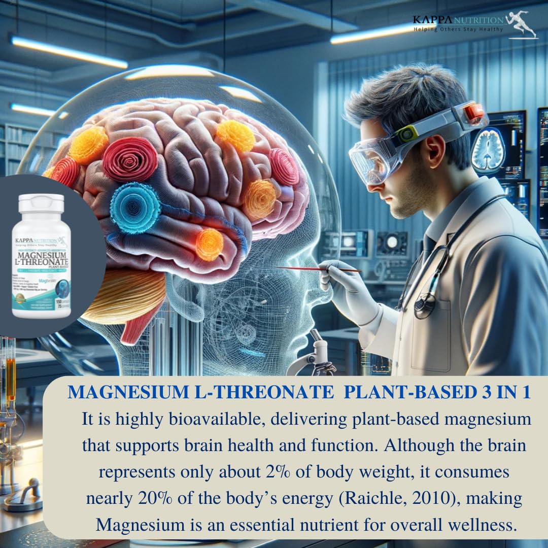 Kappa Nutrition MagBrain on bedside table for restful sleep routine.