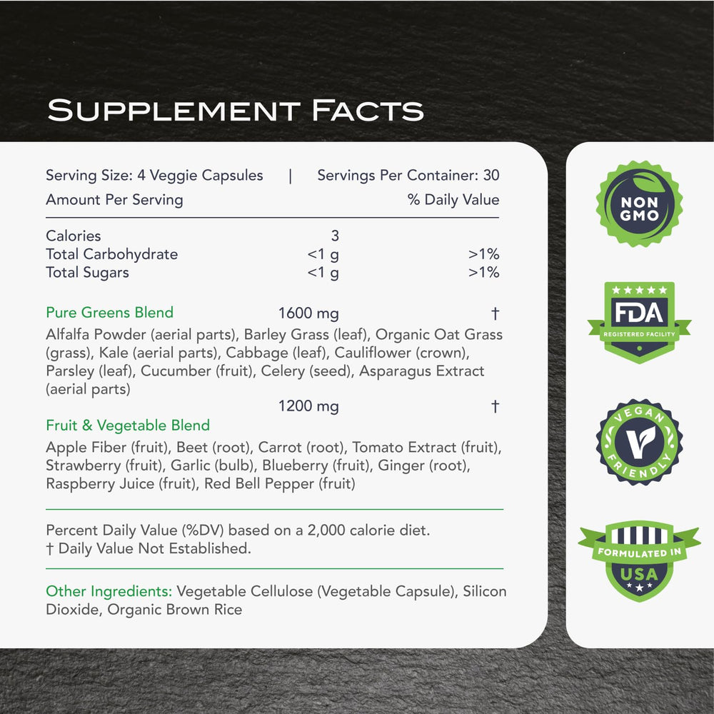 KaraMD Pure Nature fruits and vegetables powder scoop highlights antioxidant nutrition.