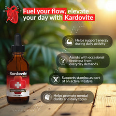 Kardovite drops with dropper illustrating easy daily dosing for routines