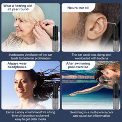 Karidi ear-cleaner low-noise motor for quiet operation.