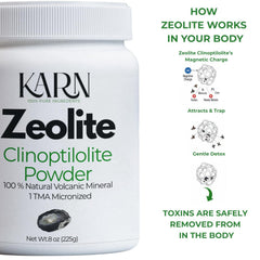KARN Zeolite Powder ready for convenient daily mixing and use