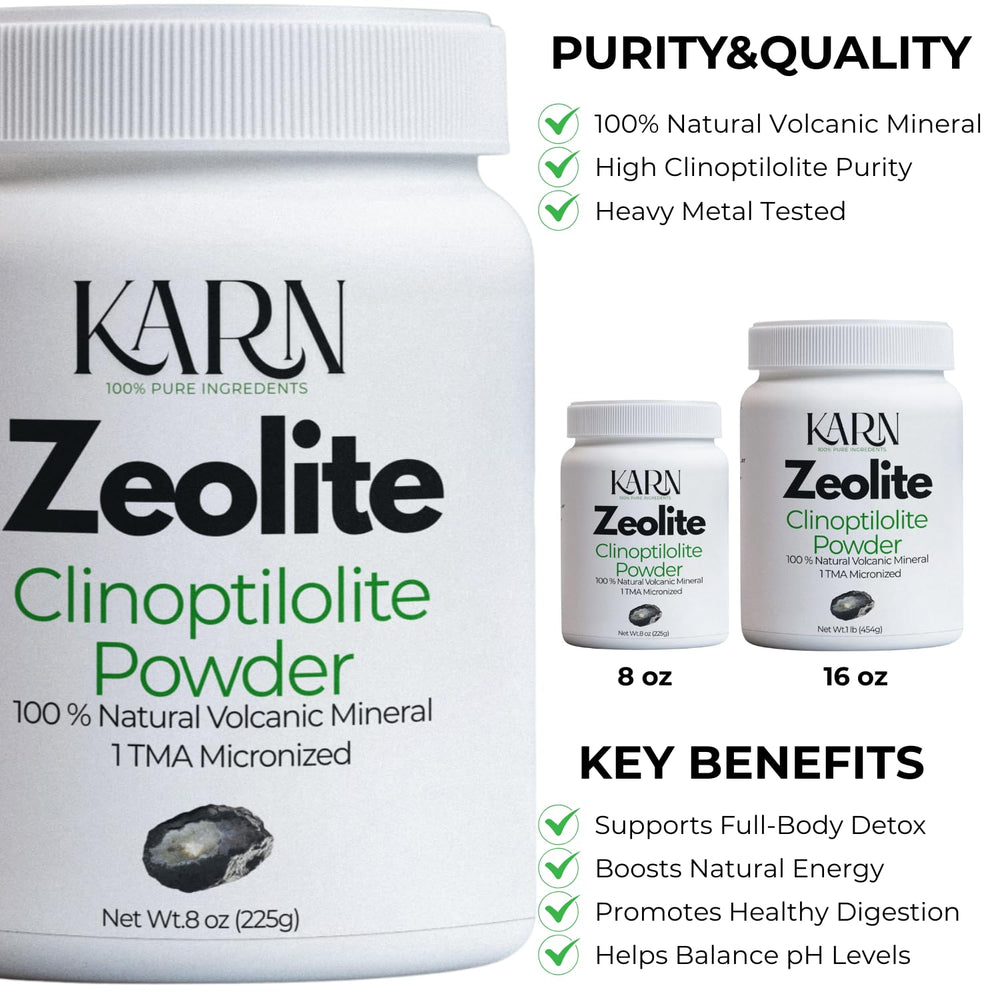 KARN Zeolite Powder dissolving in water for quick daily preparation