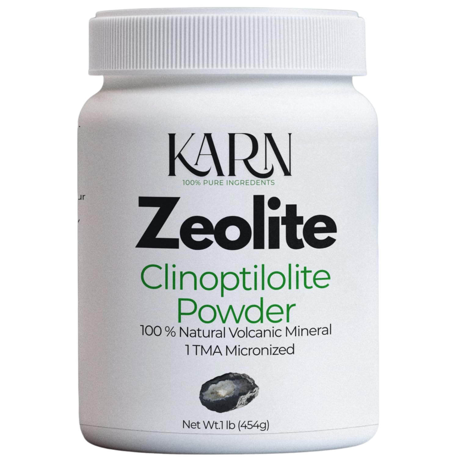 KARN Zeolite Powder bottle with ultra-fine texture ideal for easy mixing