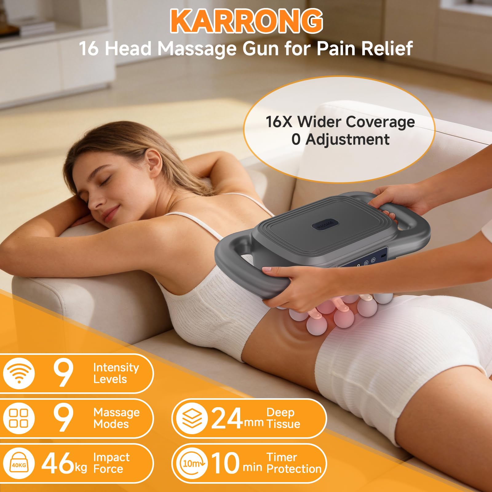 Karrong deep-tissue massager delivers 46kg thrust for deeper relief on tight areas