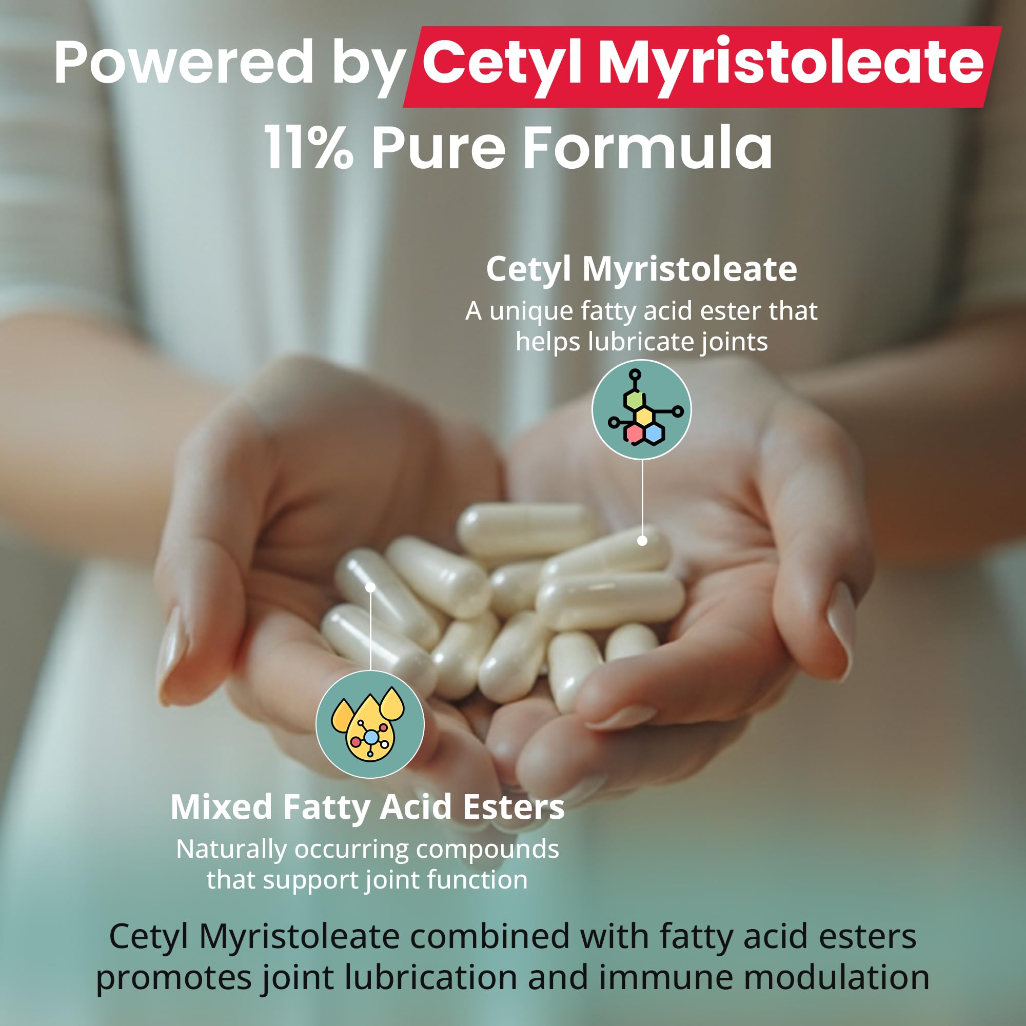 Karuna Cetyl Myristoleate label back shows dosage guidance