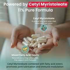 Karuna Cetyl Myristoleate label back shows dosage guidance