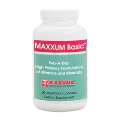 Karuna MAXXUM Basic bottle front view showing complete daily nutrition.