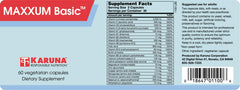Karuna MAXXUM Basic 60 vcaps close-up for convenient two-a-day dosing.