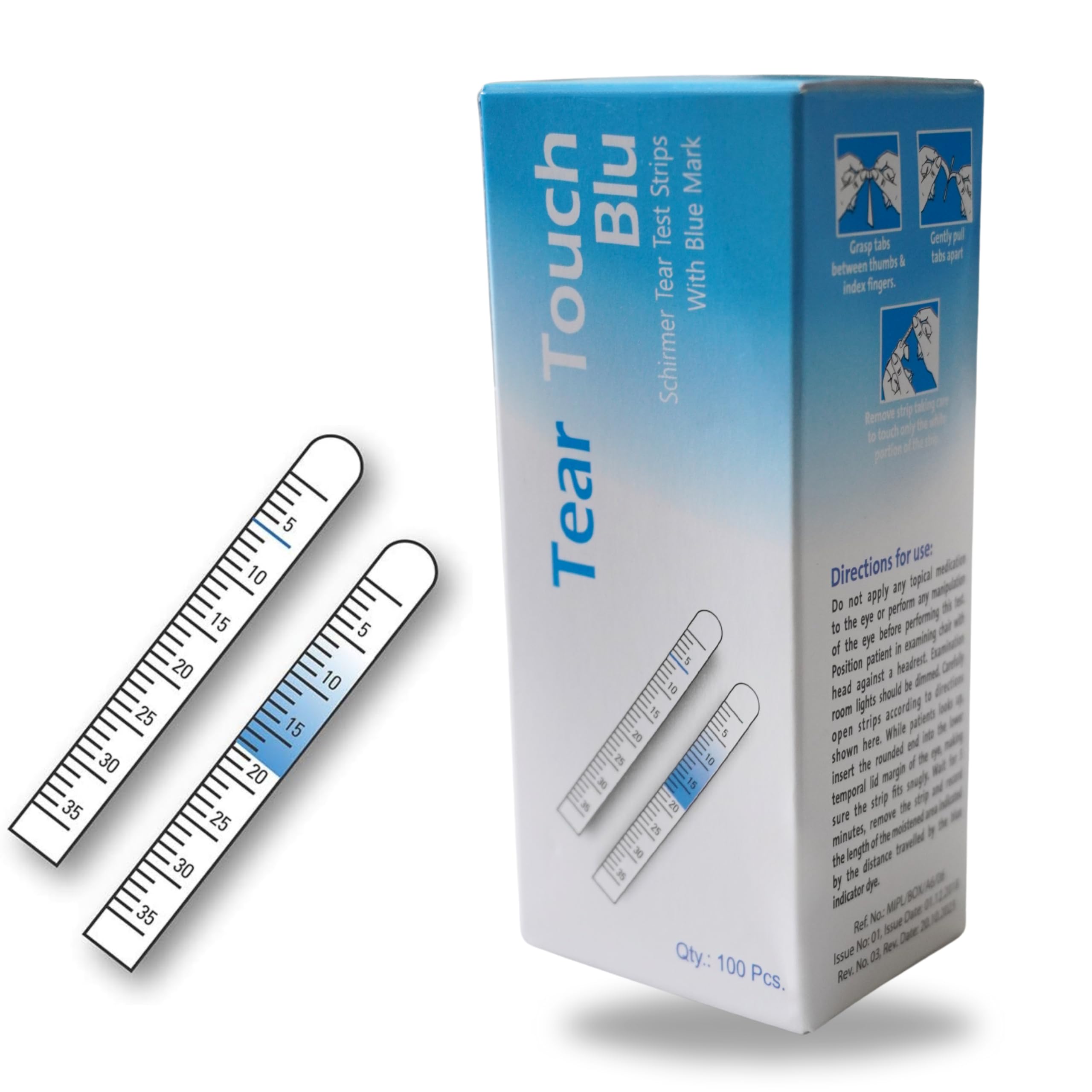 KASHSURG Schirmer tear test strips in sterile packaging for safe clinical use.