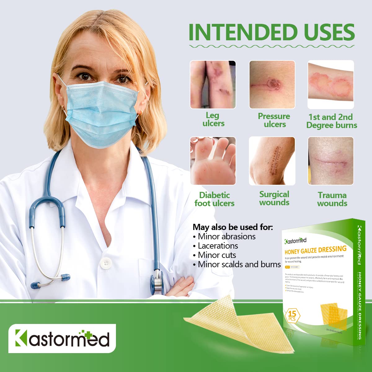kastormed sterile mesh dressing provides breathable protection for wounds