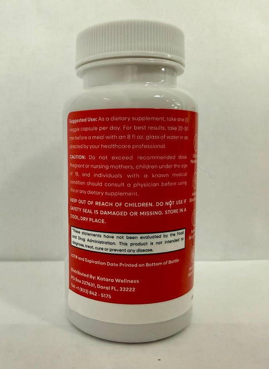 Katara Wellness Glyco ingredients close-up showing vitamins and botanicals for balanced nutrition.