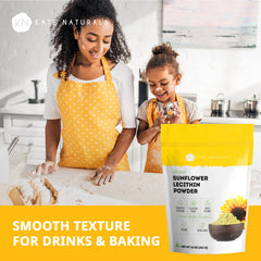 Kate Naturals sunflower lecithin powder pictured for lactation use.