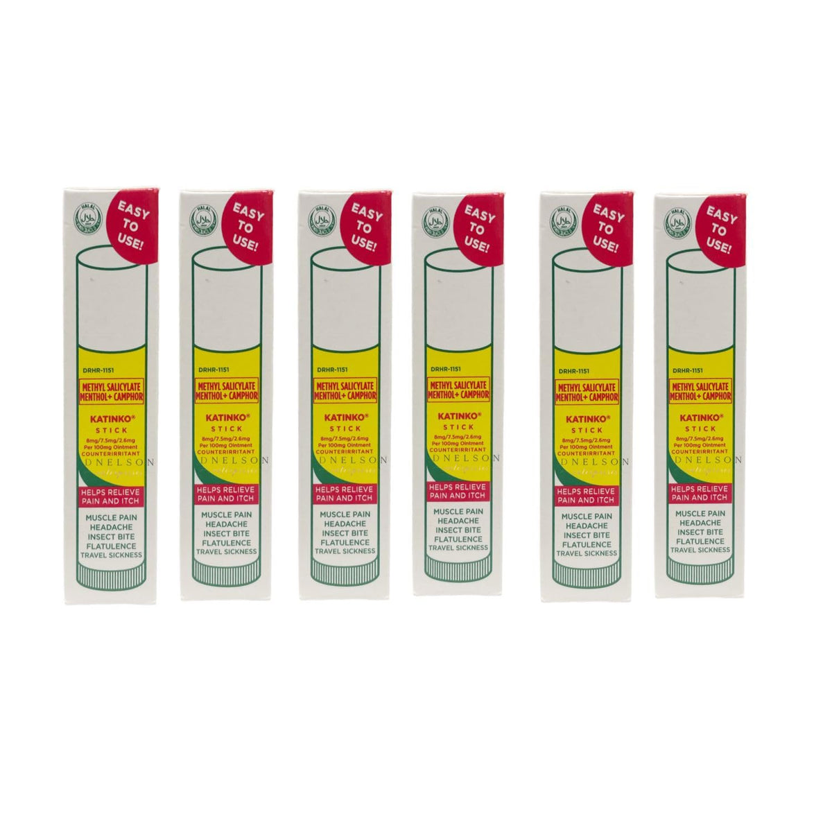 Katinko 6 sticks pack image highlighting easy-to-carry balm for everyday comfort.