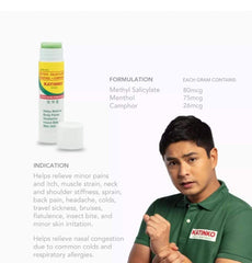 Katinko balm stick application close-up showing convenient topical use for daily relief.