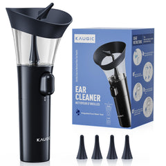 KAUGIC manual ear wax cleaner product shot showing sleek dark blue design for safe cleaning