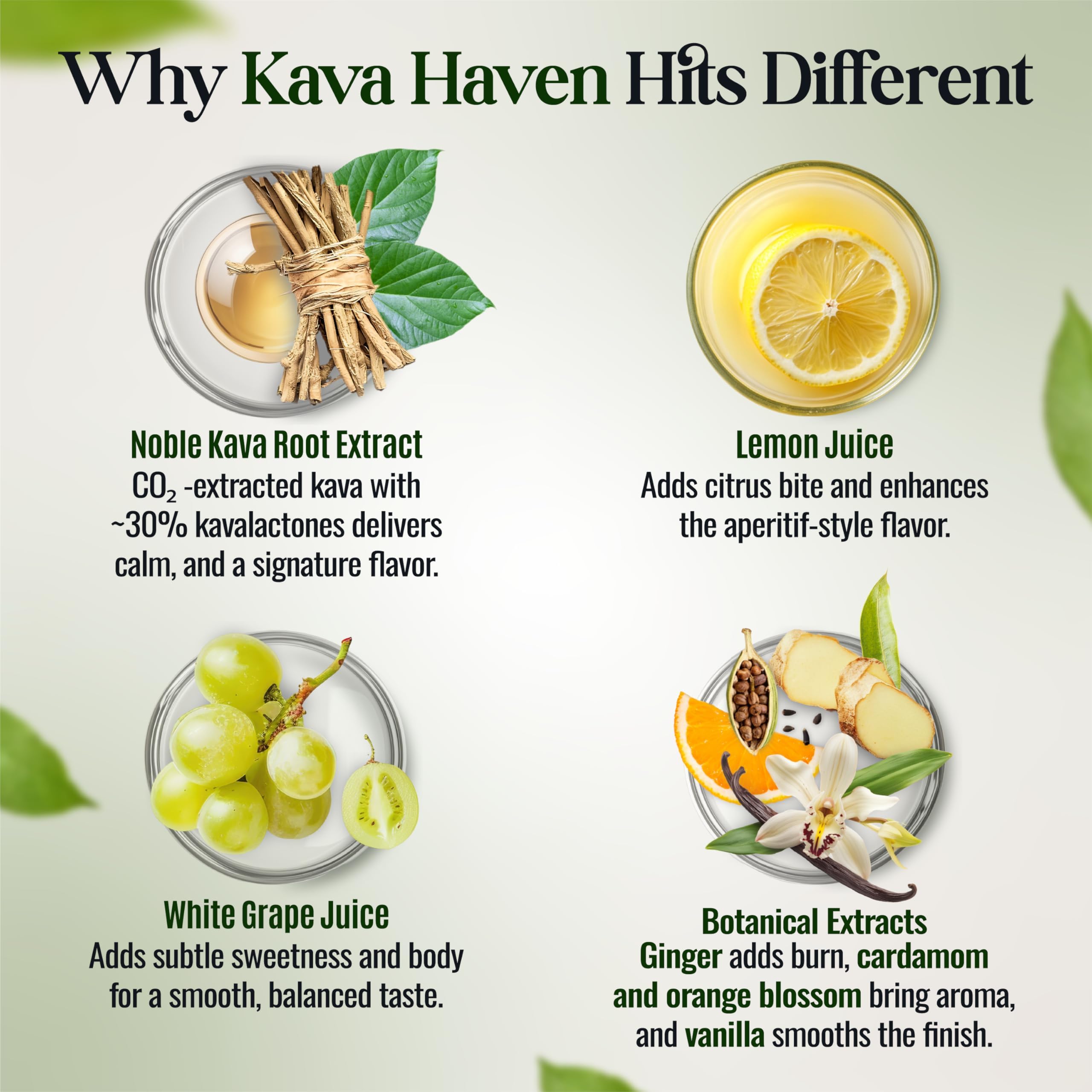 Kava Haven 1.5 oz serving measure to craft a citrus-kava drink