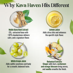 Kava Haven 1.5 oz serving measure to craft a citrus-kava drink