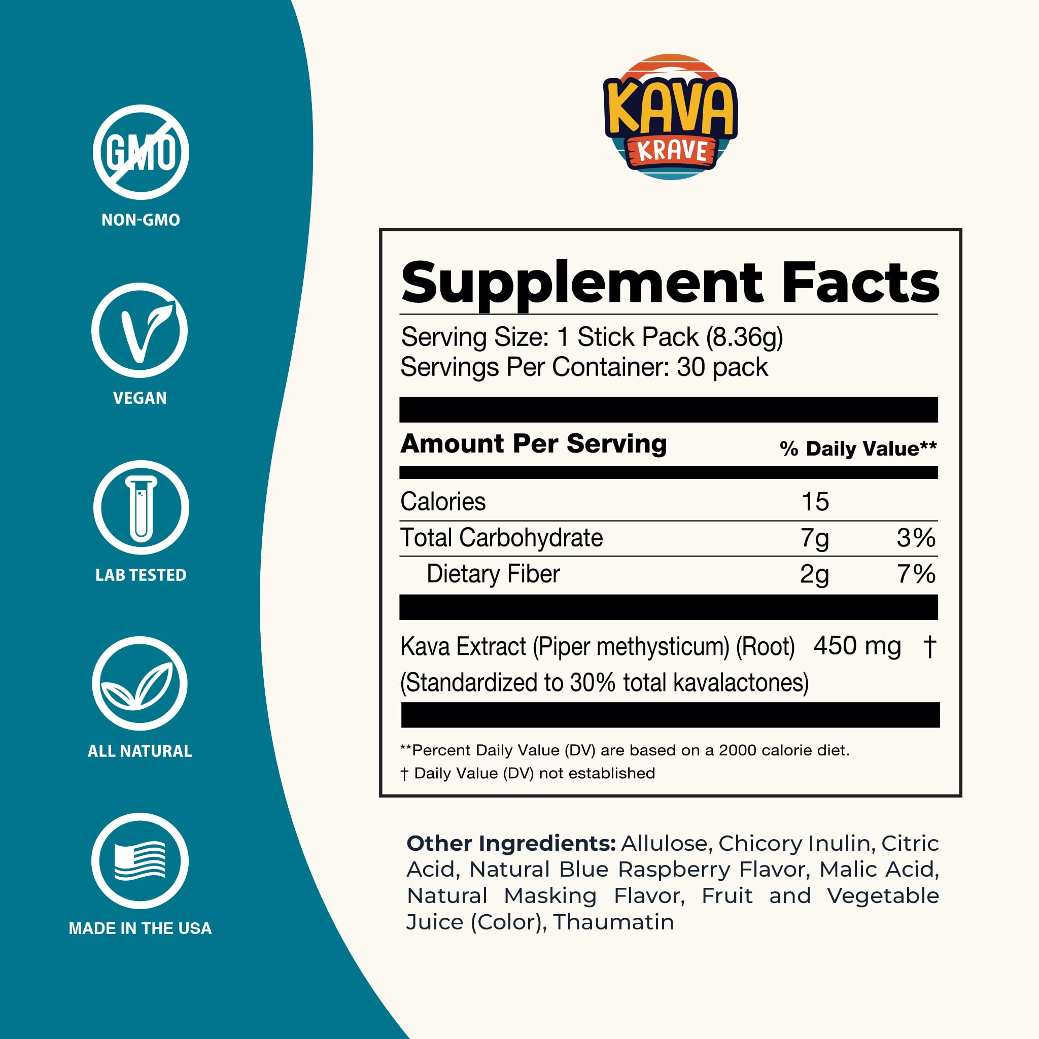 Kava Krave powder scoop highlighting precise serving and mess-free preparation.
