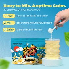 KAVA PUNCH Kava Drink Mix pouch with vegan and gluten-free badge.
