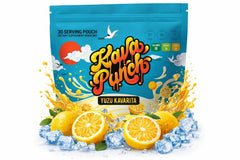 KAVA PUNCH Kava Drink Mix pouch with yuzu flavor, ideal for a calming evening ritual.