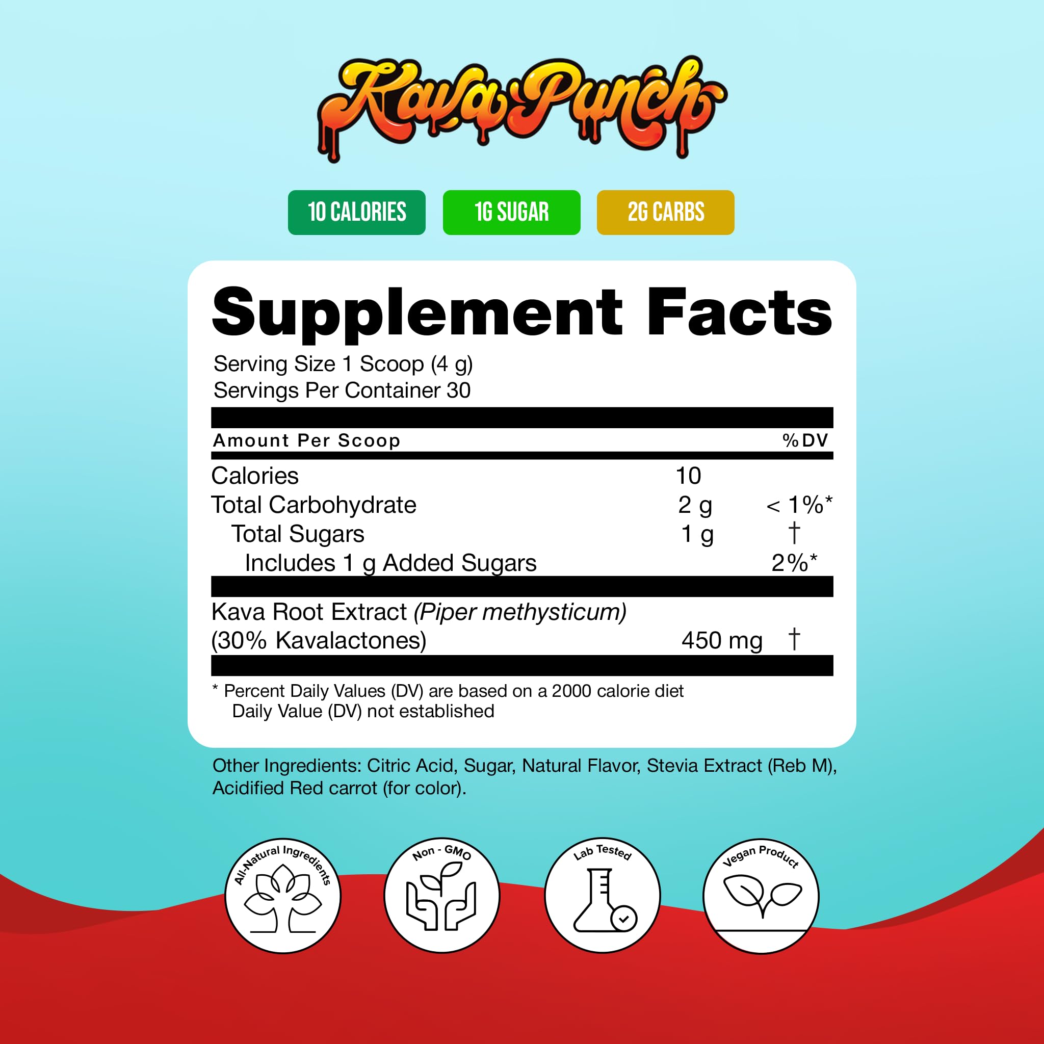 KAVA PUNCH sticks dispensed into water, creating a mellow non-alcoholic buzz.