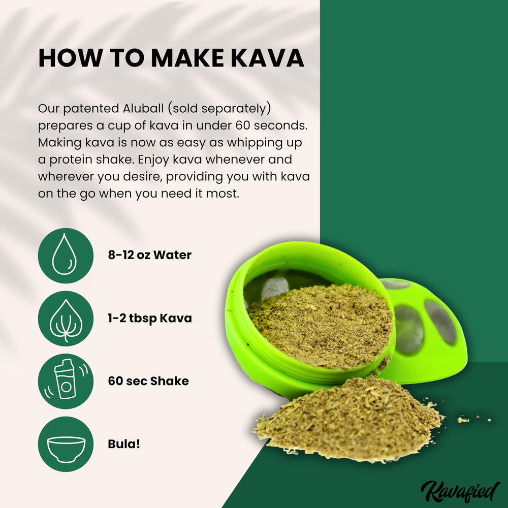 Kavafied KAVA Supreme measured for a calming evening ritual.