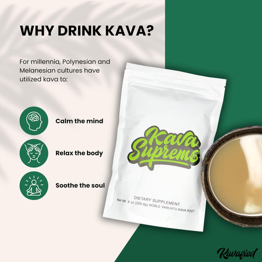 Kavafied KAVA Supreme Noble Vanuatu powder texture showing quality.