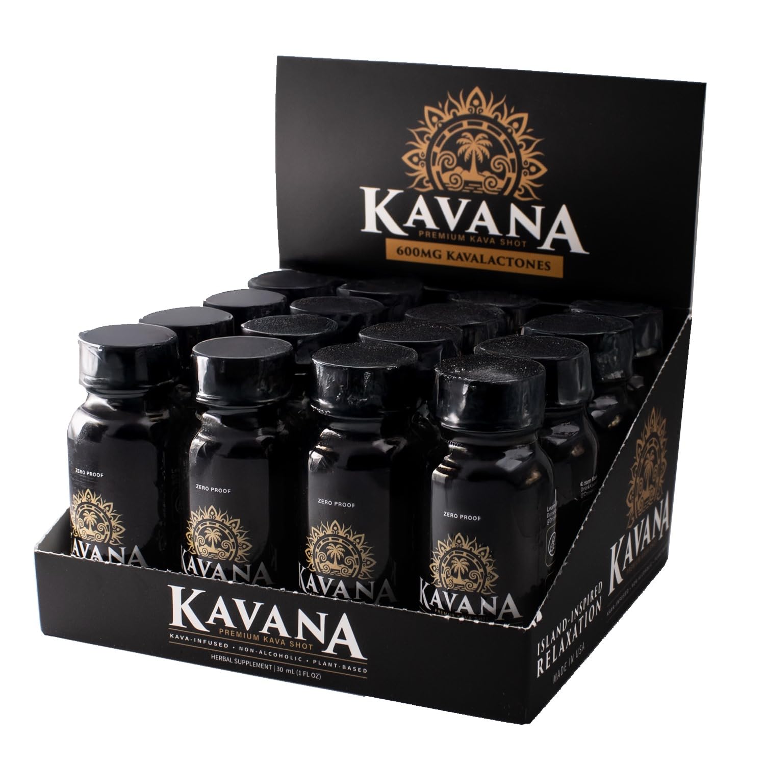 Kavana Kava Shots bottle with noble kava and citrus aroma for a smooth unwind